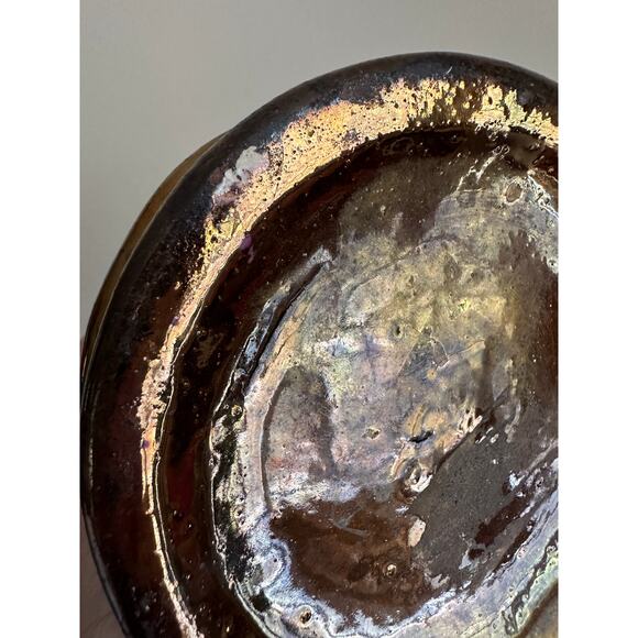 Antique Copper Lustre Luster Lusterware Jug Pitcher 7” England 24K Gold Vintage - Picture 10 of 16